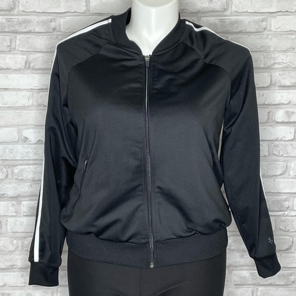 Torrid black & white stripe active track jacket 00 m/l - Picture 2 of 9